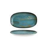 Bonna China Cora 6" x 3.5" x h:0.75" Oval Decorated Porcelain Platter (Set of 2)